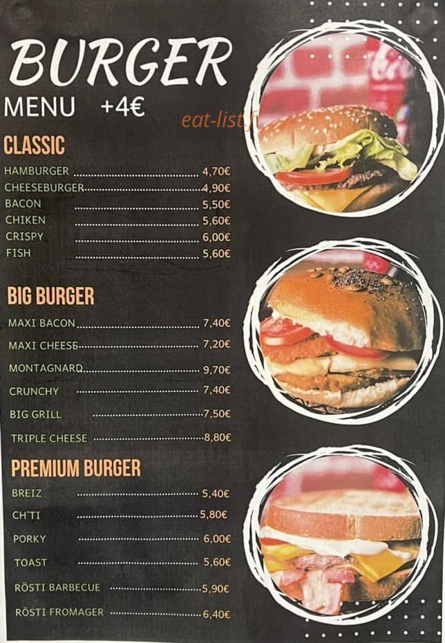 La friterie d'angie — carte page 1