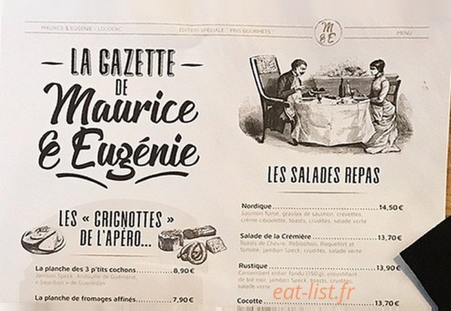 Maurice & Eugénie — carte page 1