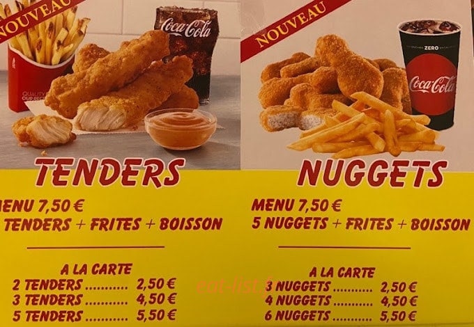 Restaurant Délice — carte page 1