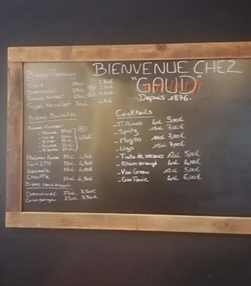 Bar Chez Gaud — carte page 1