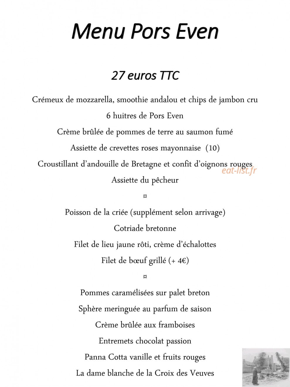 Restaurant Bocher — carte page 2