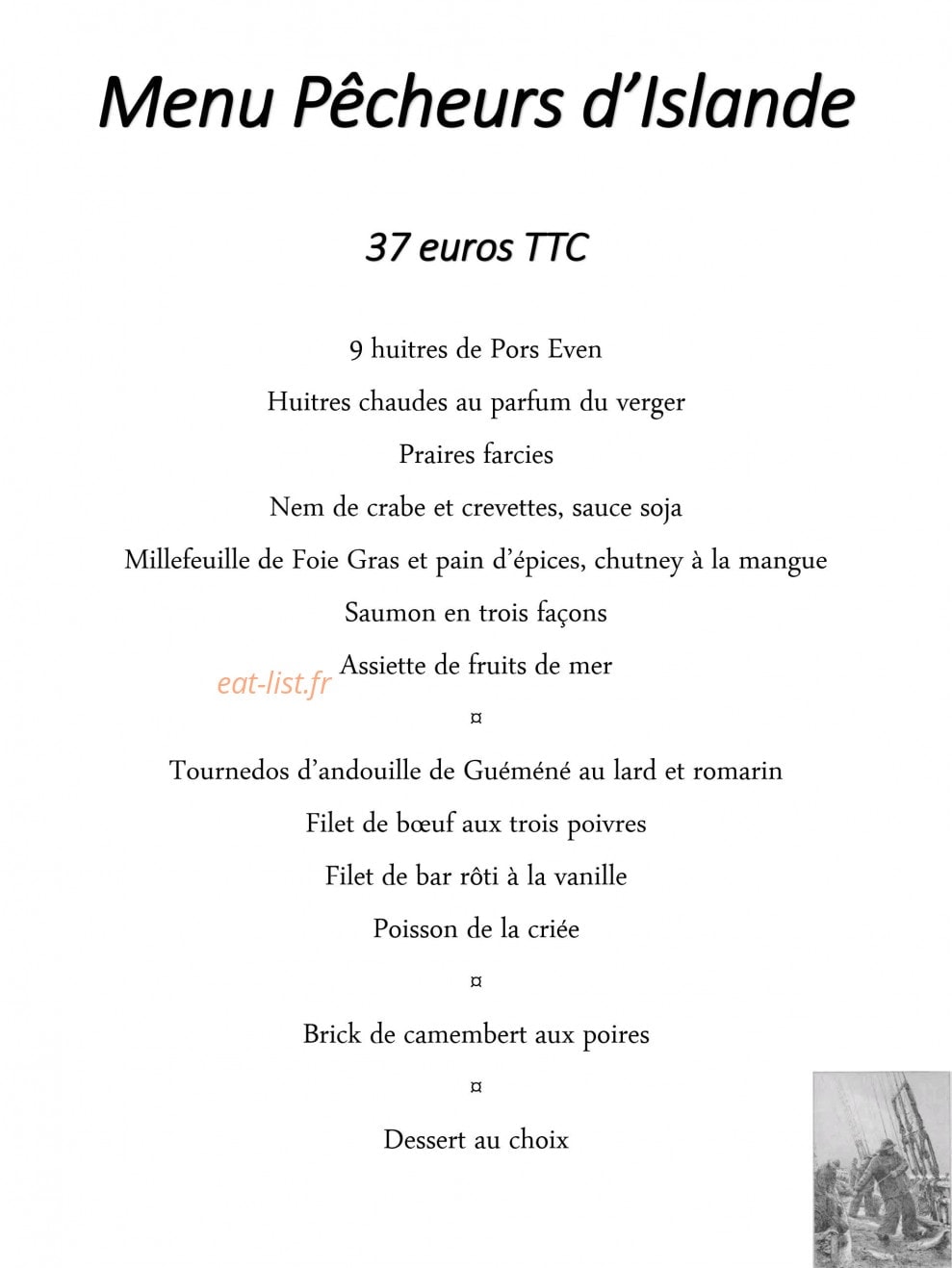Restaurant Bocher — carte page 3