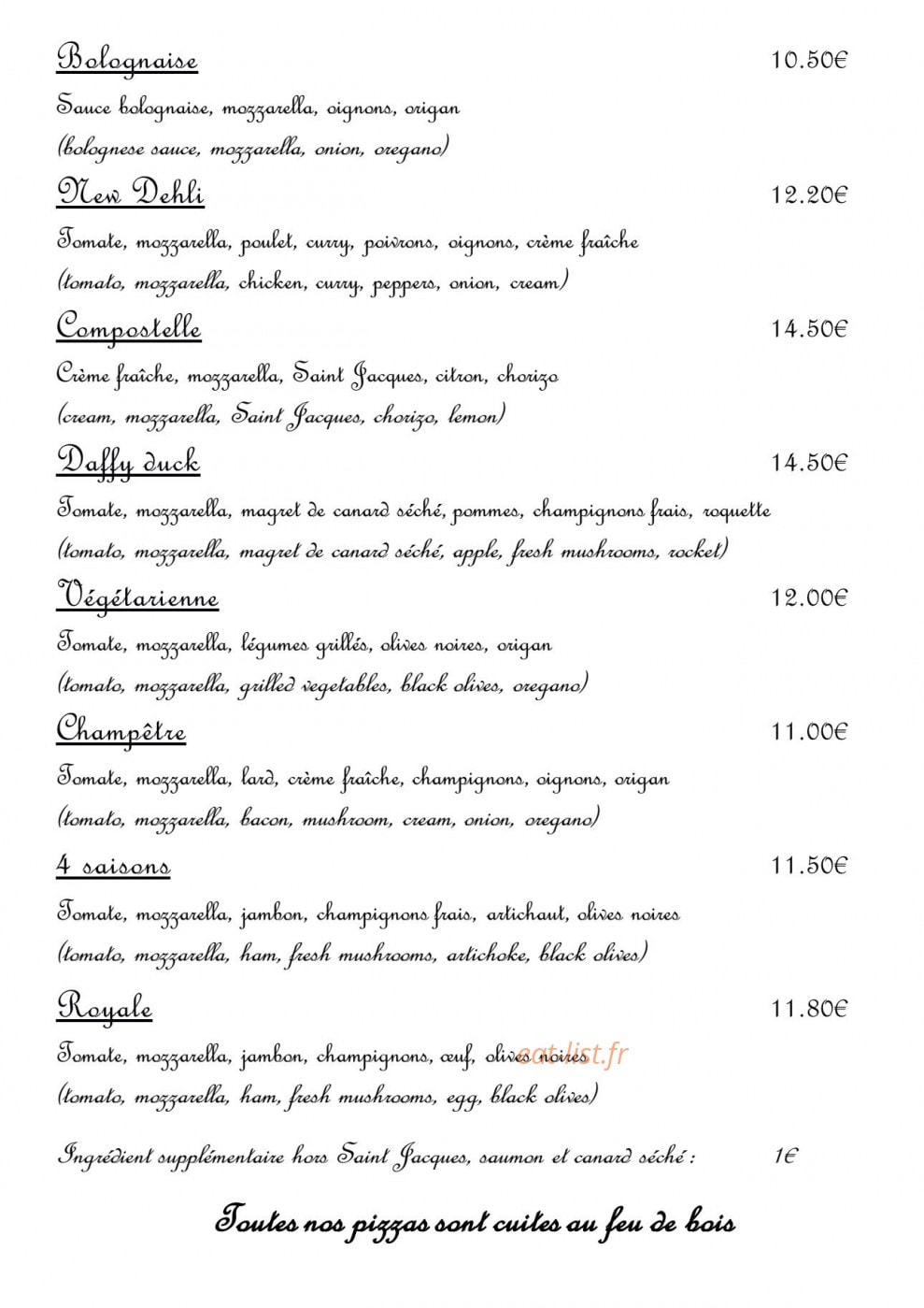 Le Patio — carte page 5