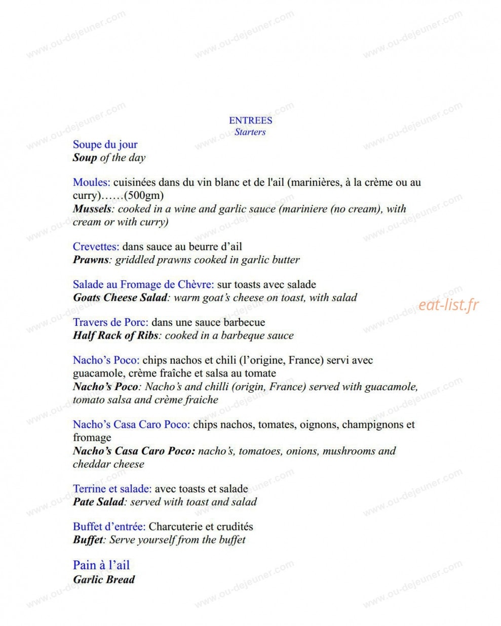 Le Vieux Chien Noir — carte page 2