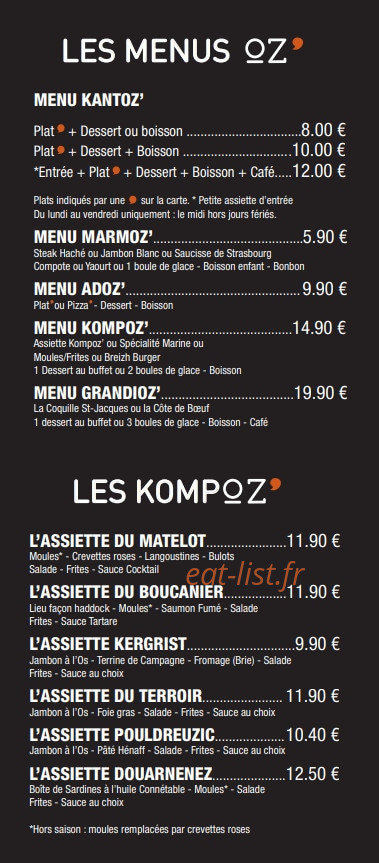 La Kantoz — carte page 1