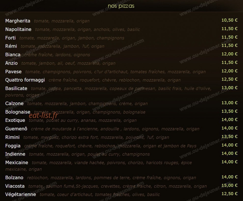 Le Via Costa — carte page 2