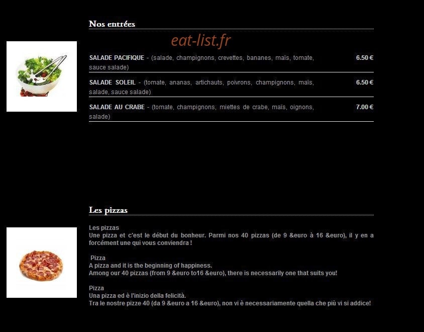 La Brochetterie — carte page 1