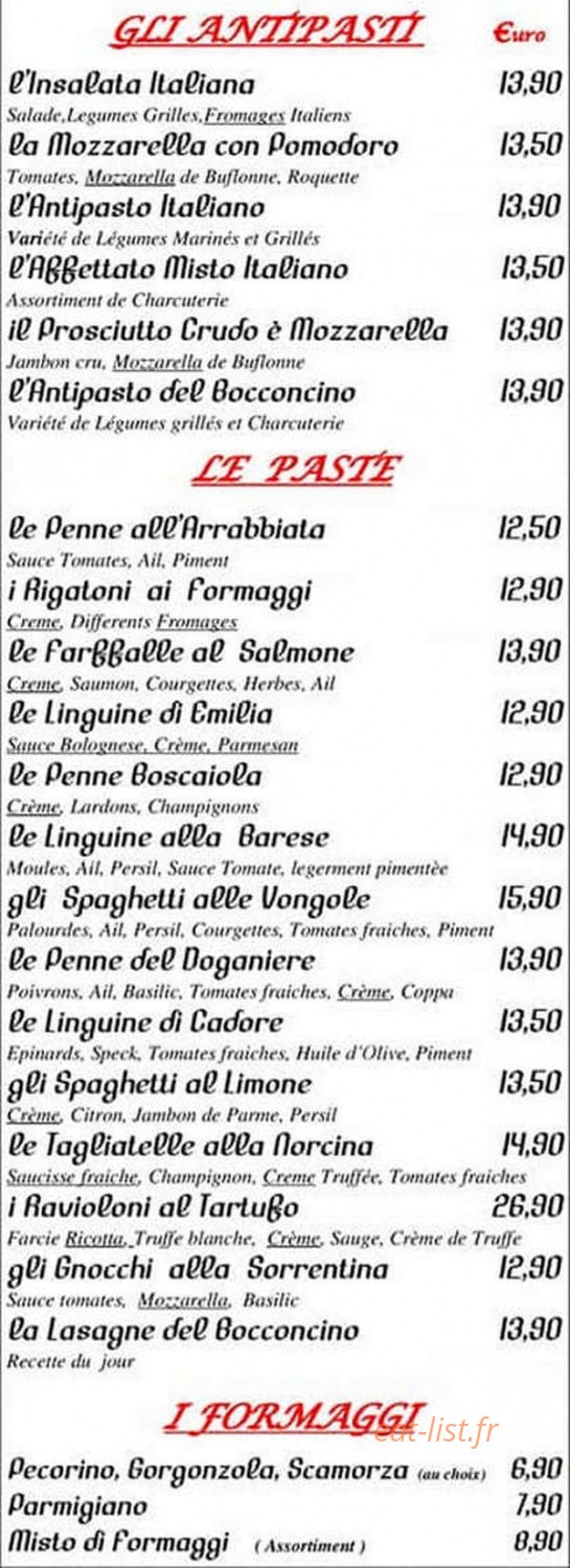Il Bocconcino — carte page 2