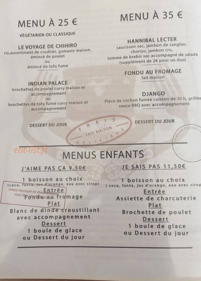 La table de Ced — carte page 2