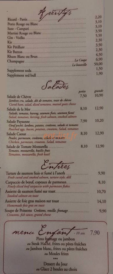 Au Rest a Terre — carte page 3