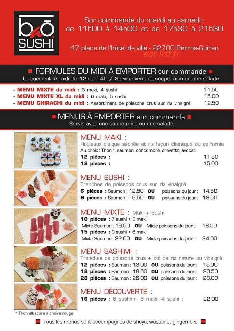 Bao Sushi — carte page 4