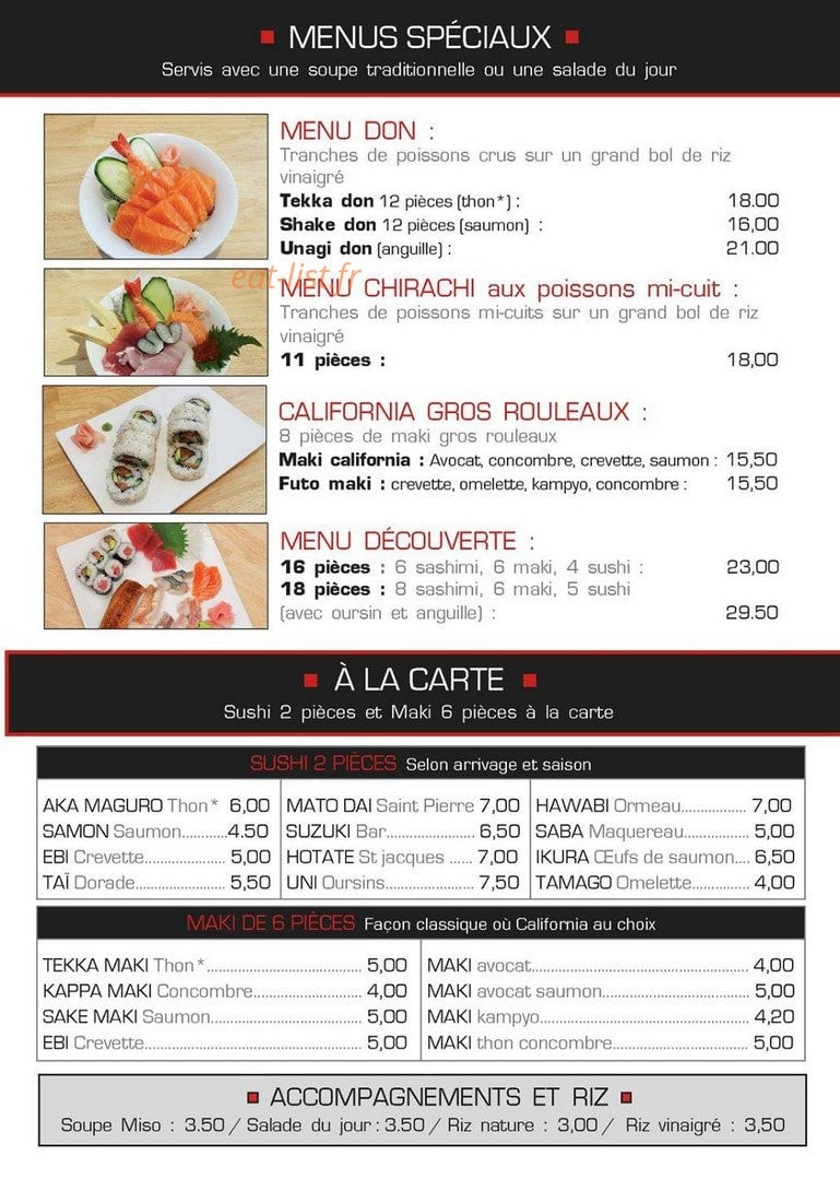 Bao Sushi — carte page 3