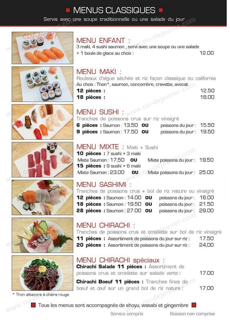 Bao Sushi — carte page 2