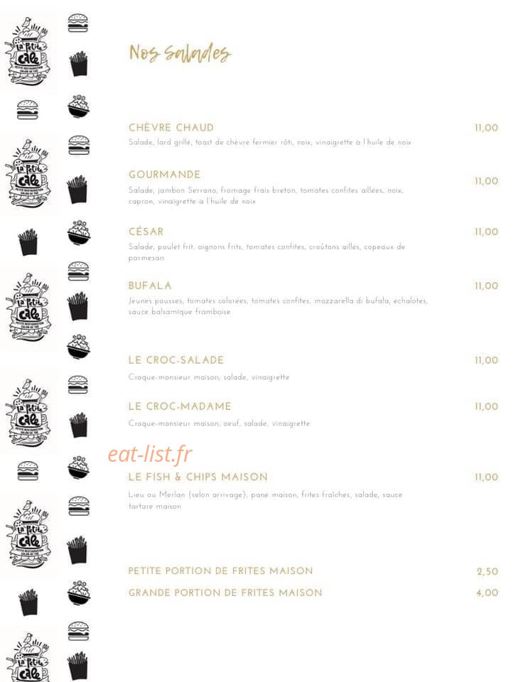 La Petite Cale — carte page 1