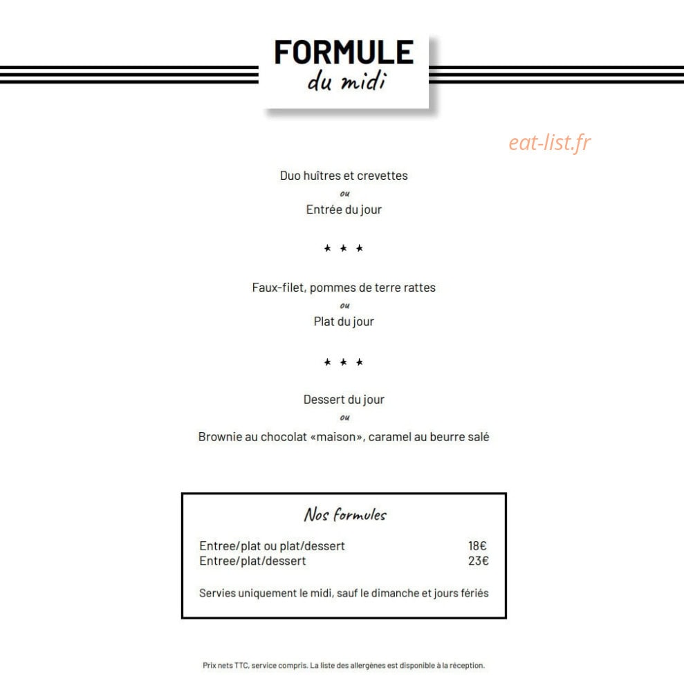 La Table de la Villa — carte page 3