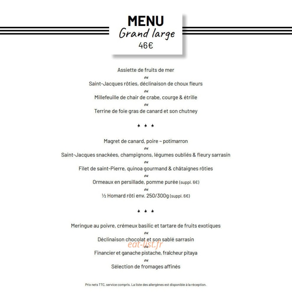 La Table de la Villa — carte page 5