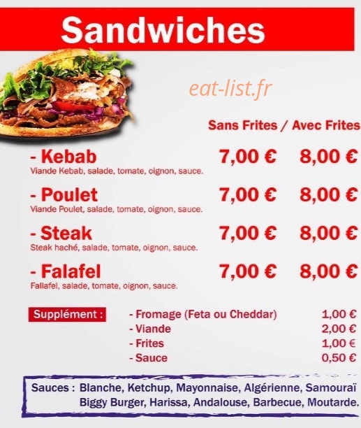 O'Perros Kebab — carte page 2