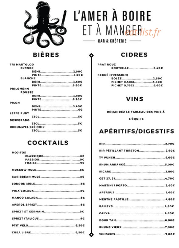 L’amer à boire et à manger — carte page 2