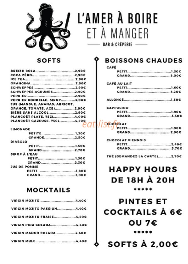 L’amer à boire et à manger — carte page 1