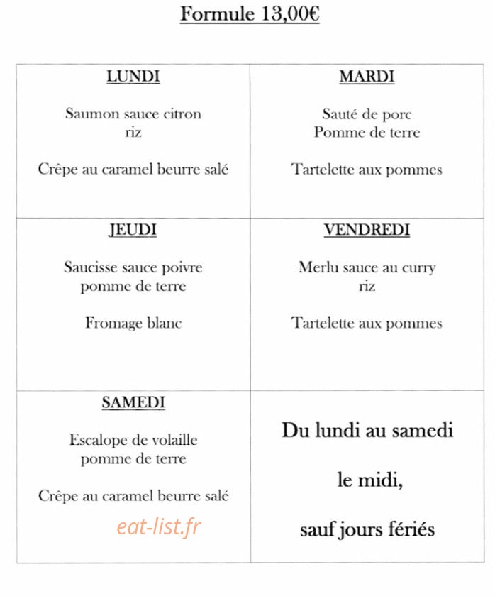 Le Crustacé — carte page 3