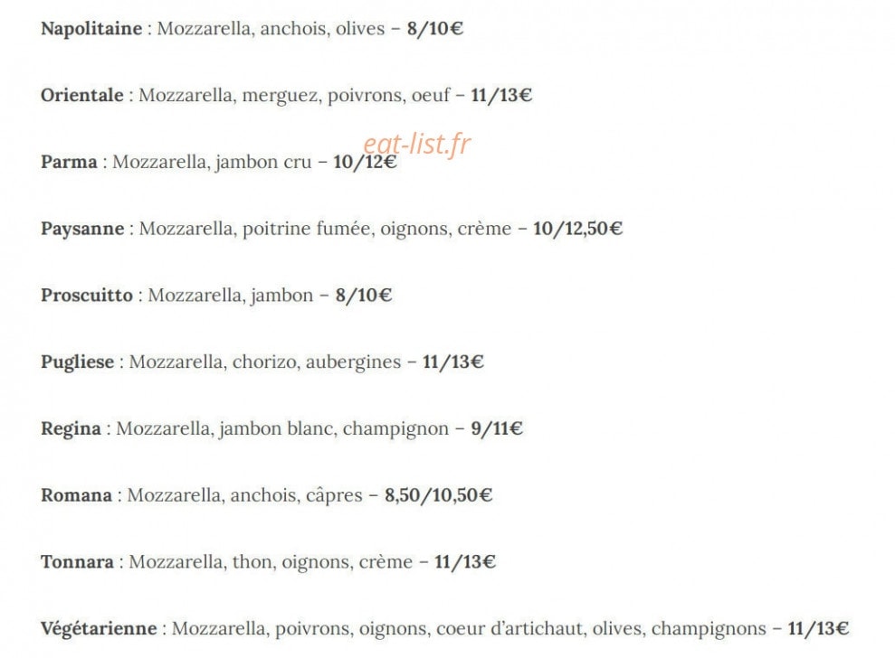 Chez Mario — carte page 2