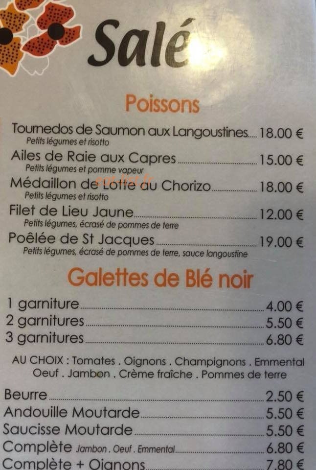 Restaurant sucré salé — carte page 4