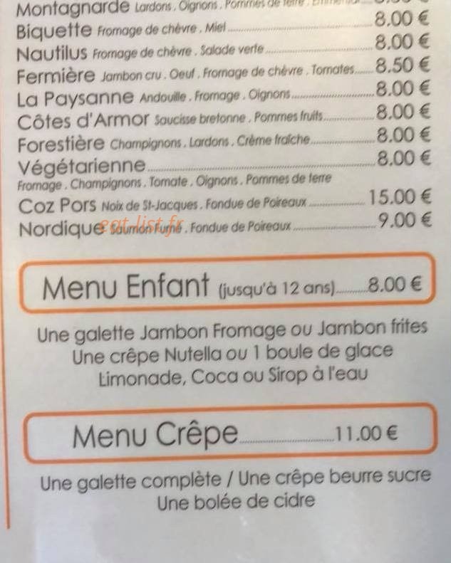 Restaurant sucré salé — carte page 6