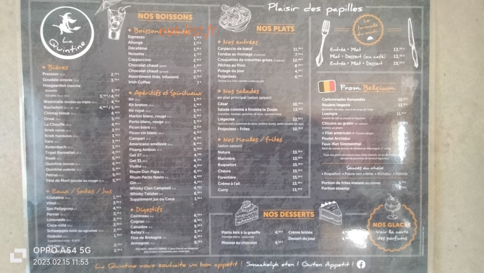 la quintine — carte page 1