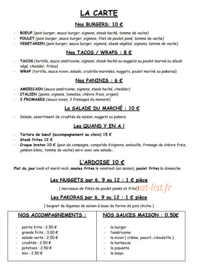 Le Lokal — carte page 1