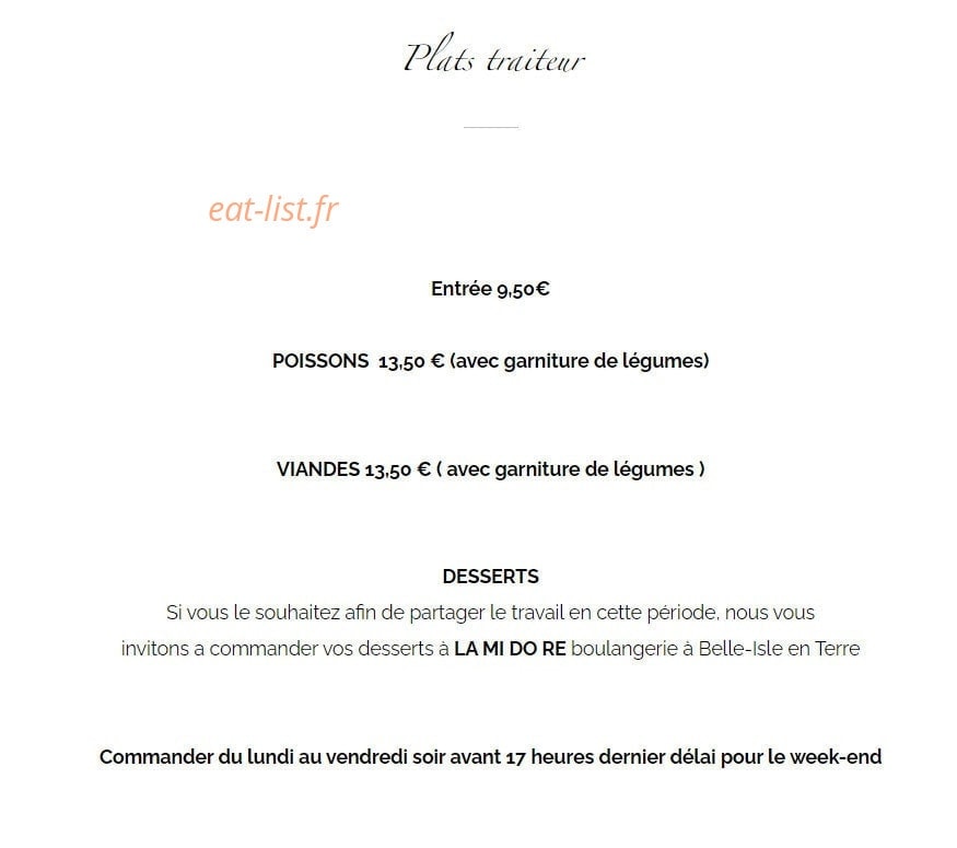 Le Relais de l'Argoat — carte page 4