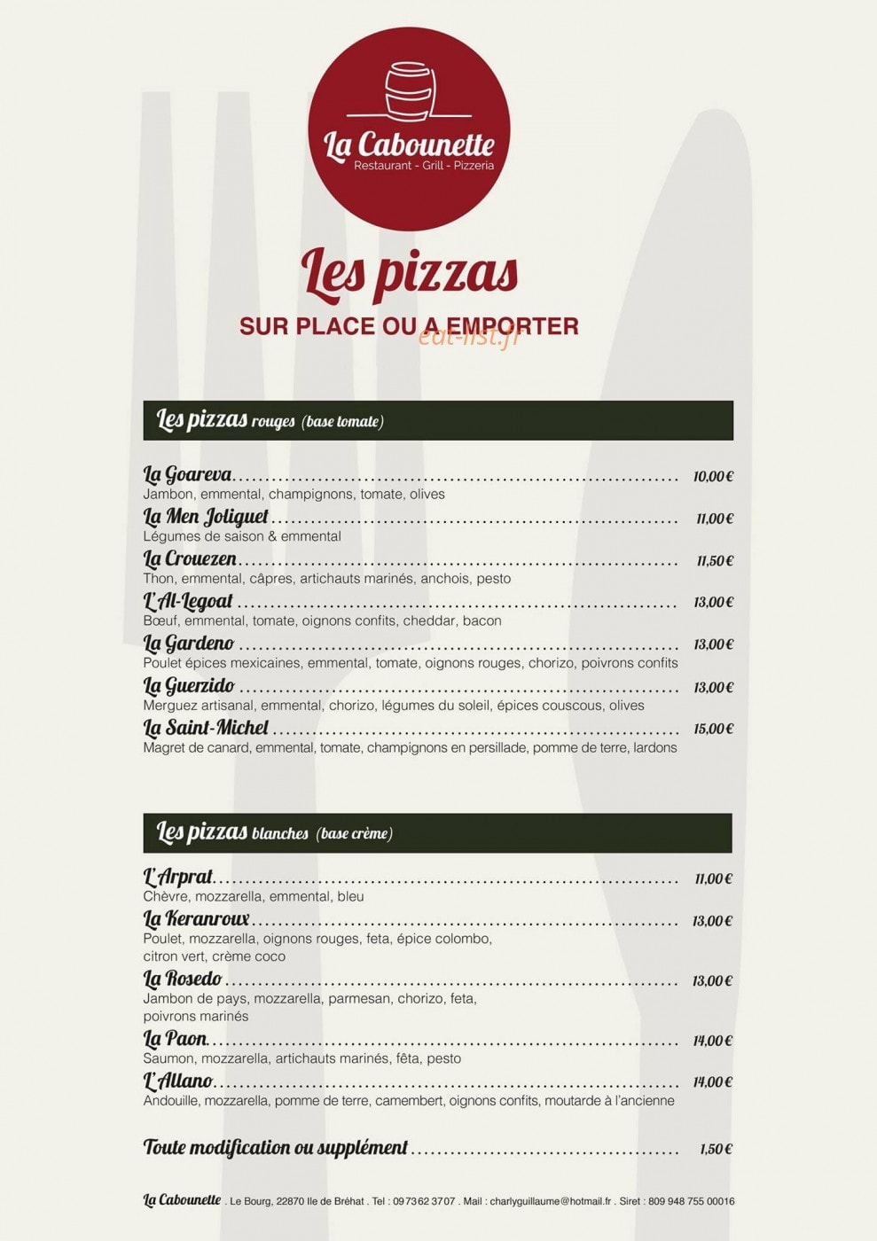 La Cabounette — carte page 1