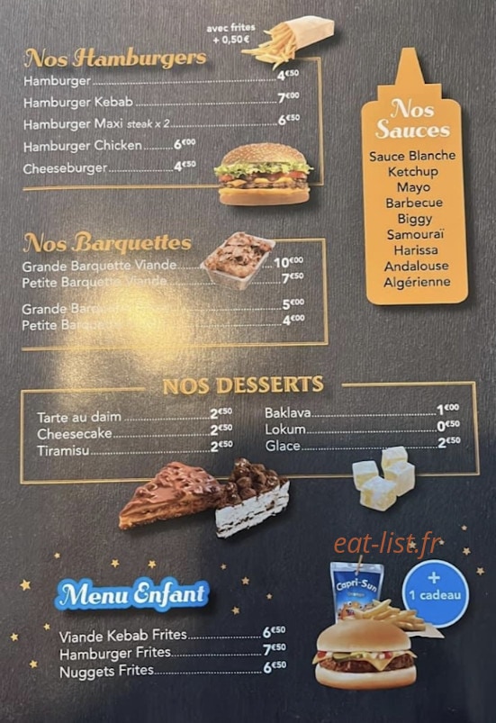 Delfine kebab — carte page 1