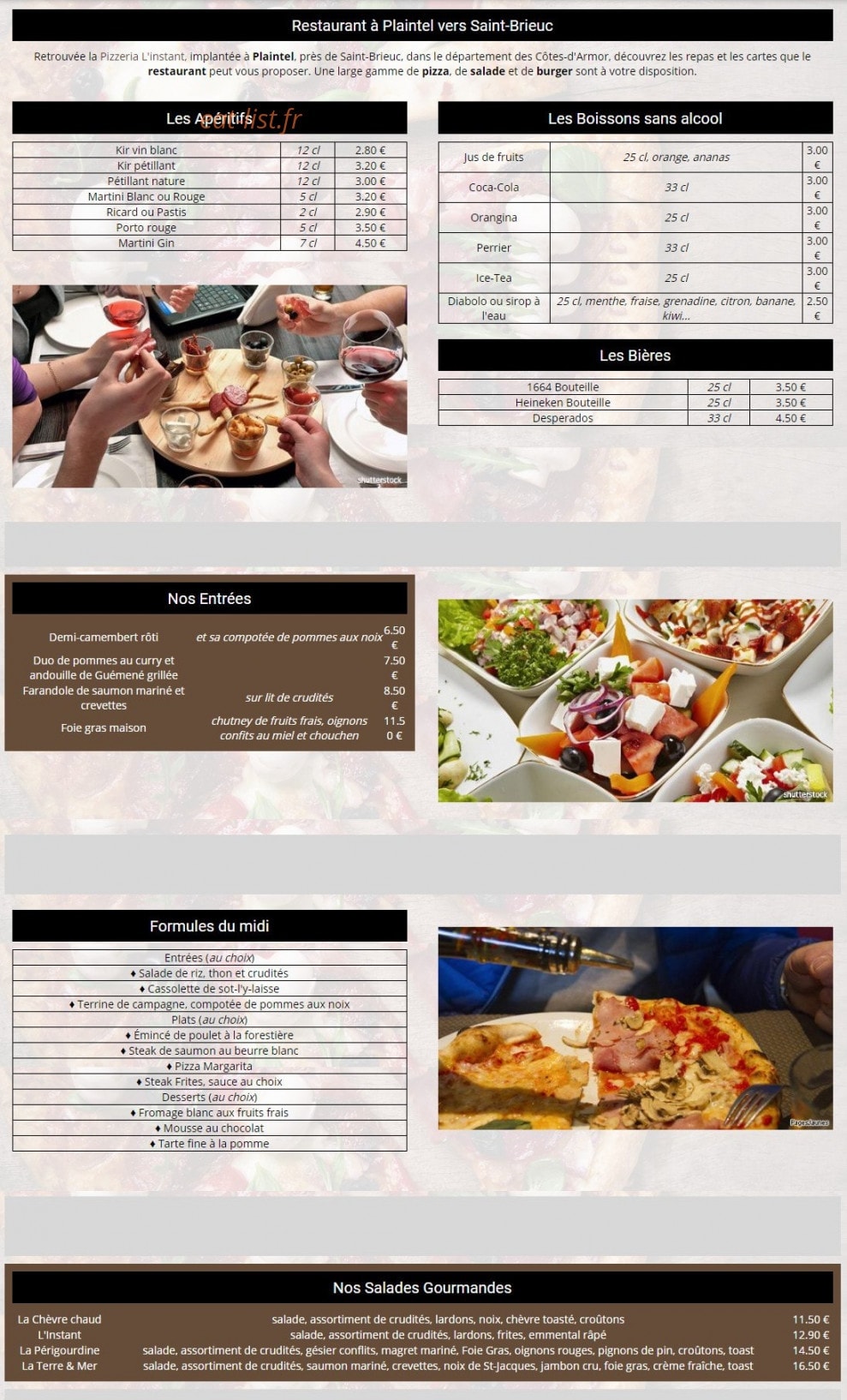 L'instant — carte page 1