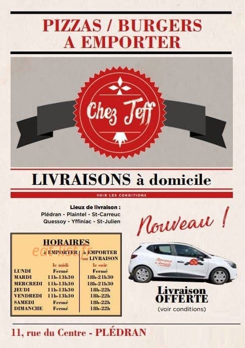 Chez Jeff — carte page 1