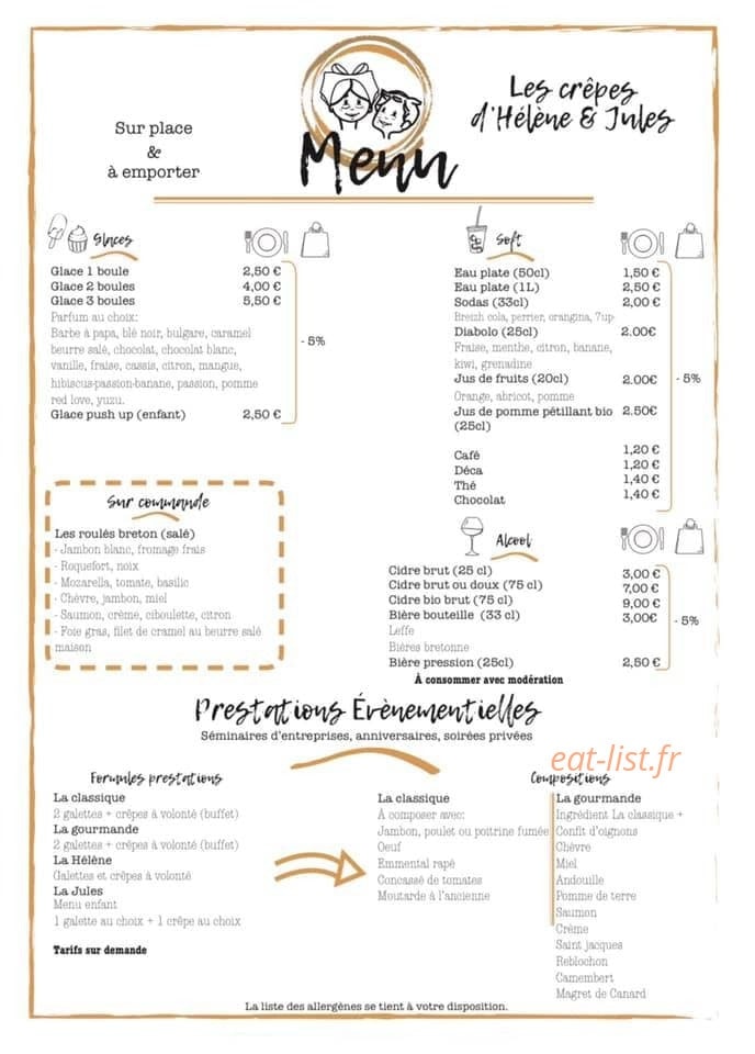 Les crêpes d'Hélène & Jules — carte page 2