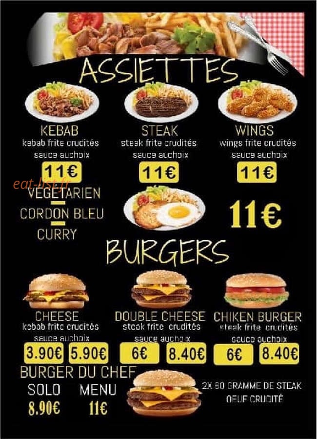 Mega Kebab — carte page 1