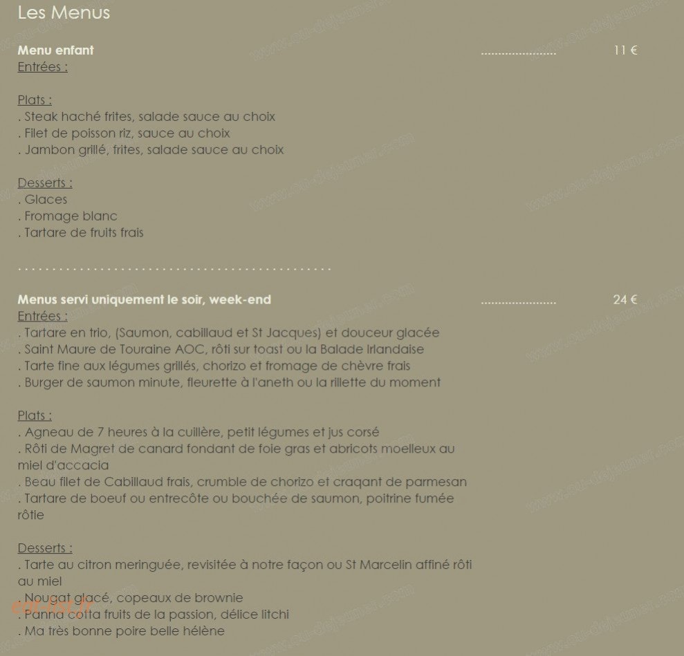 Restaurant L'Atelier — carte page 4