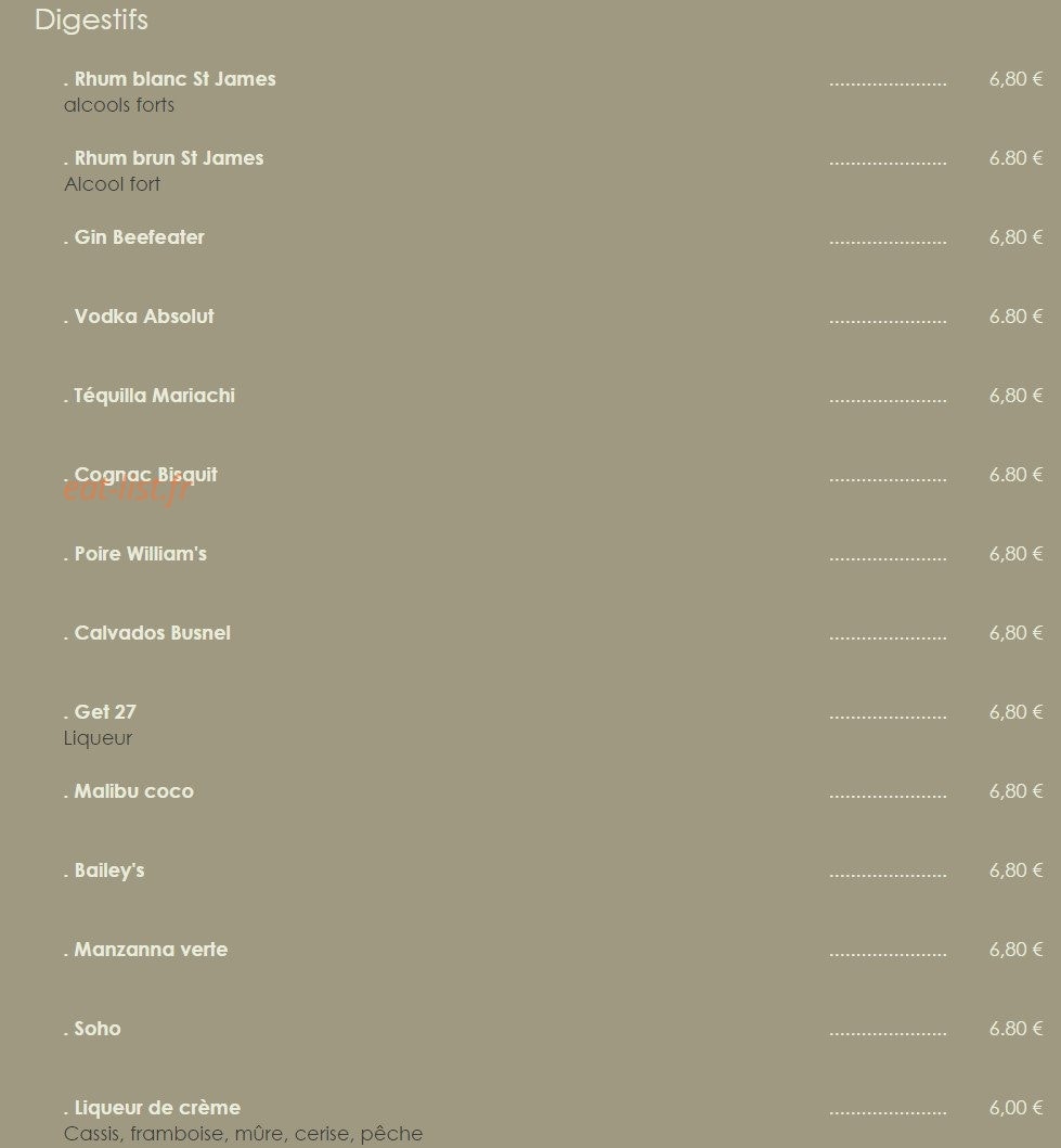 Restaurant L'Atelier — carte page 9