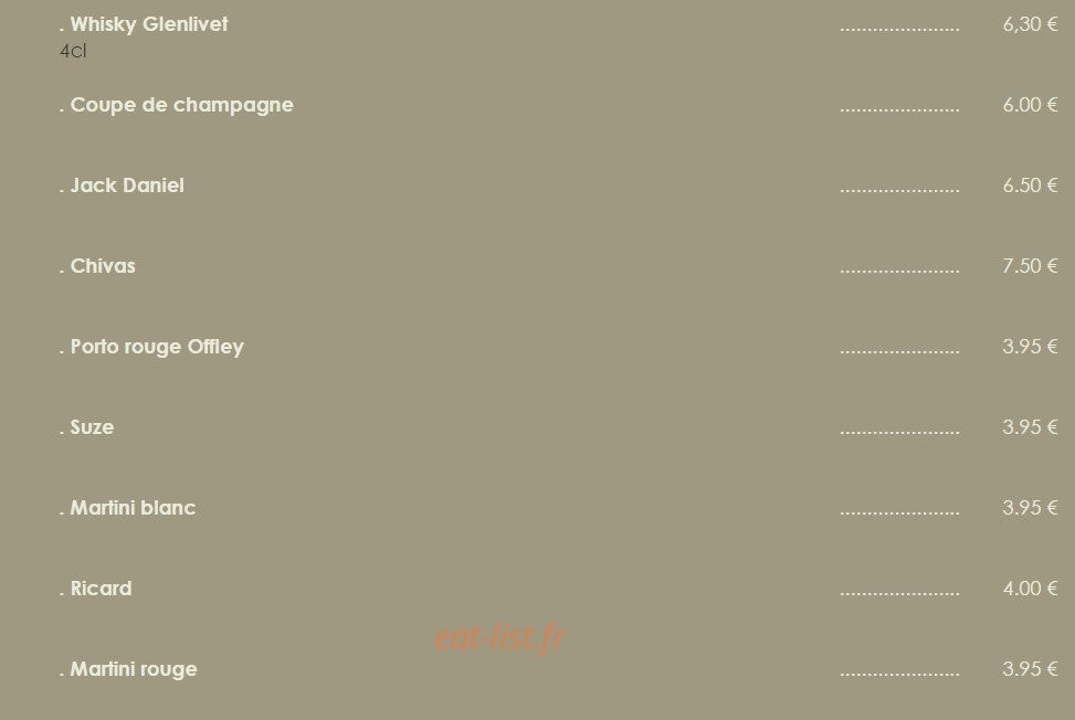Restaurant L'Atelier — carte page 6