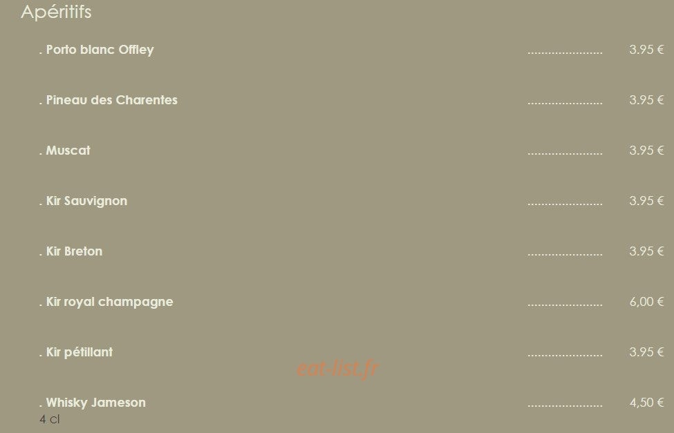 Restaurant L'Atelier — carte page 5