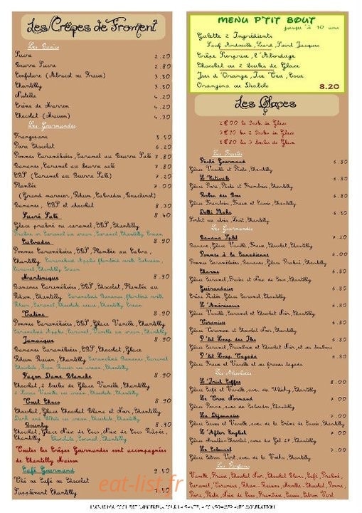 Crêperie Sucré Salé — carte page 4