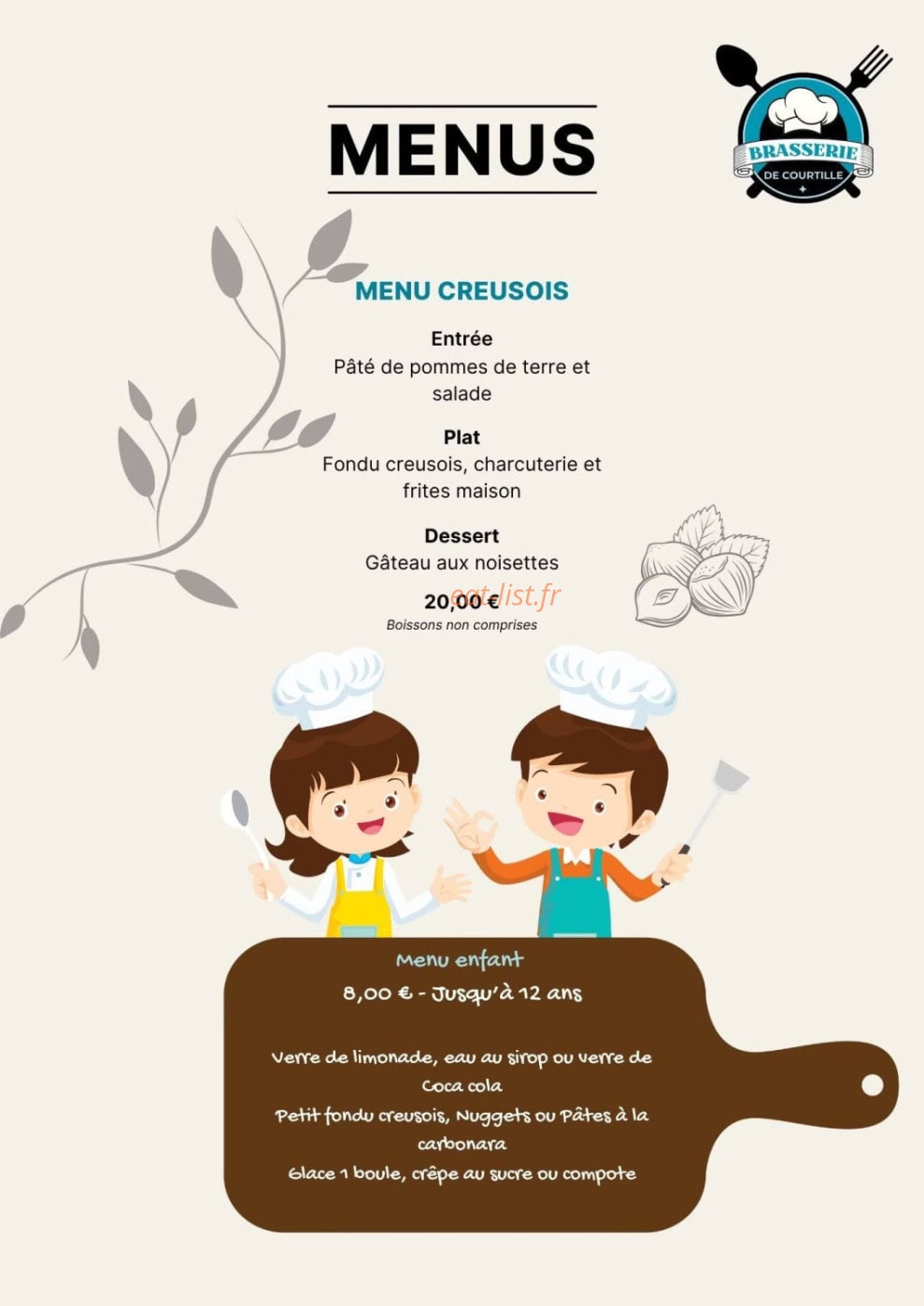 Brasserie de Courtille — carte page 5