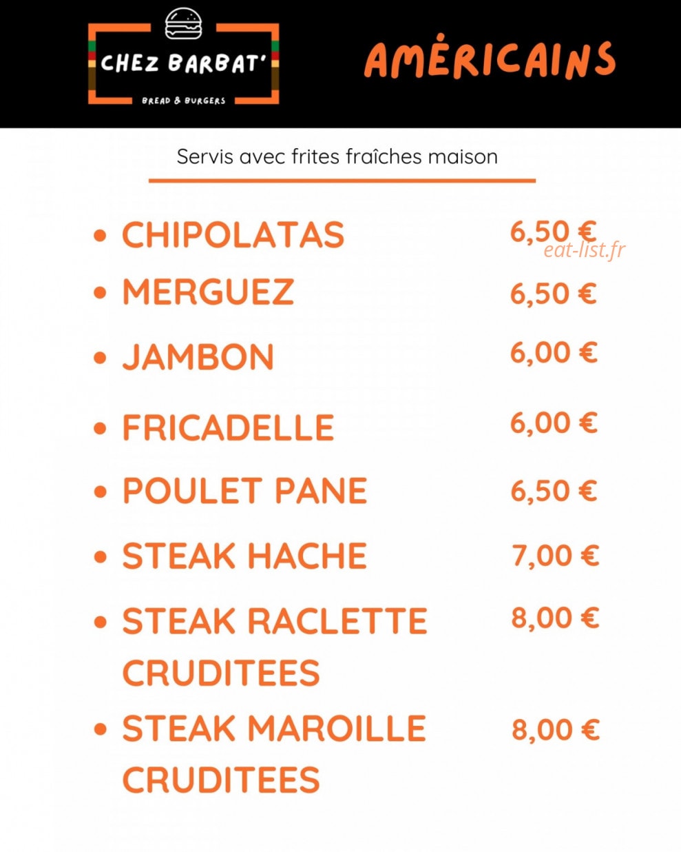 Chez Barbat — carte page 4