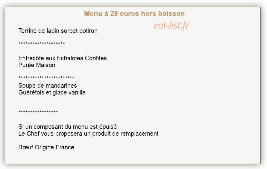 Coq en Pâte — carte page 6