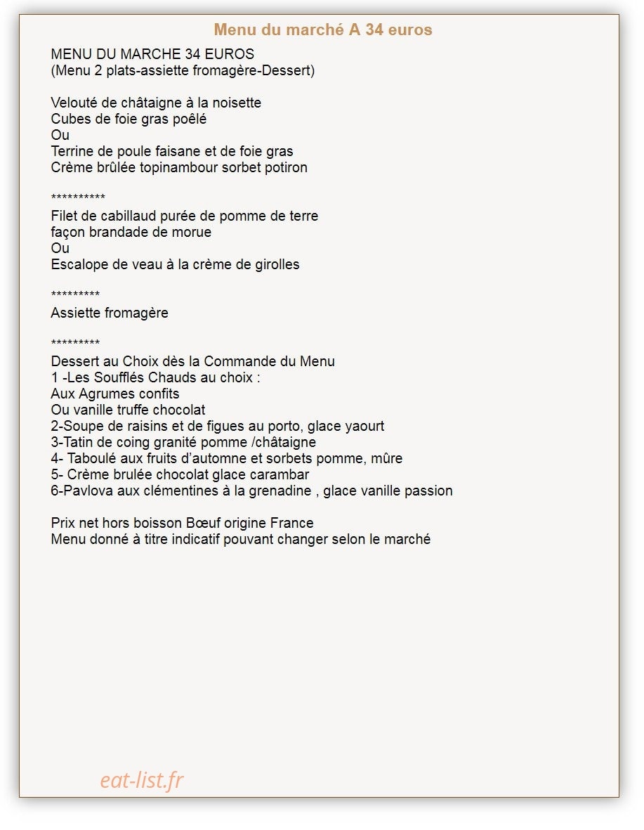 Coq en Pâte — carte page 5