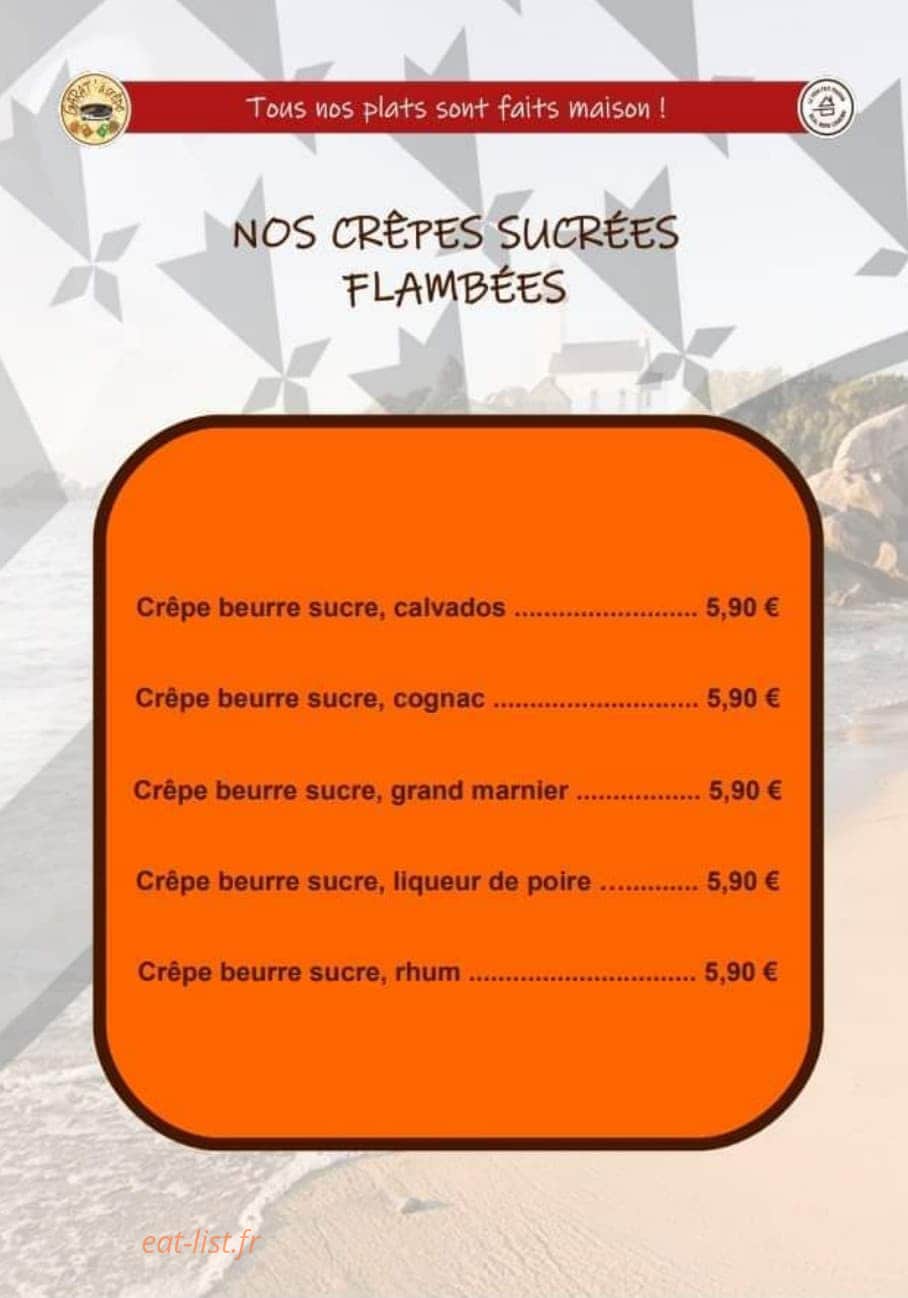 Garat À Crêpe — carte page 8