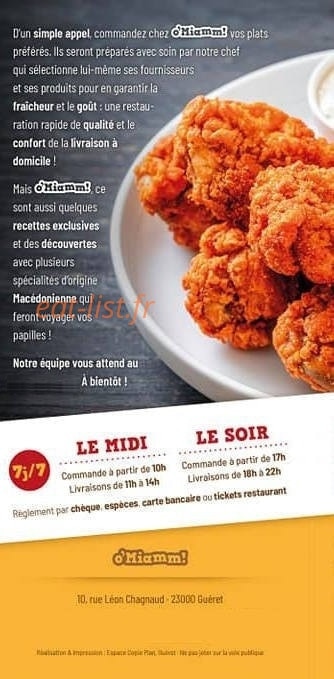 O'miamm — carte page 6
