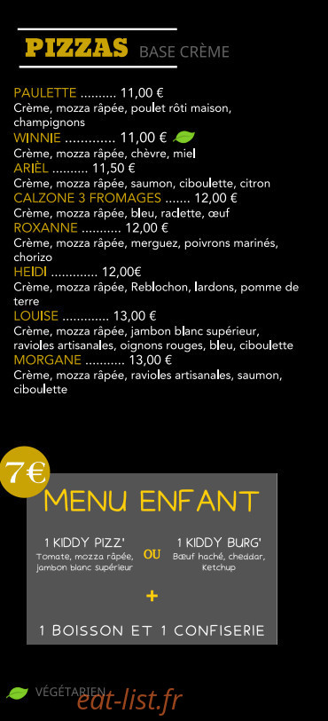 PizzBurg' — carte page 2