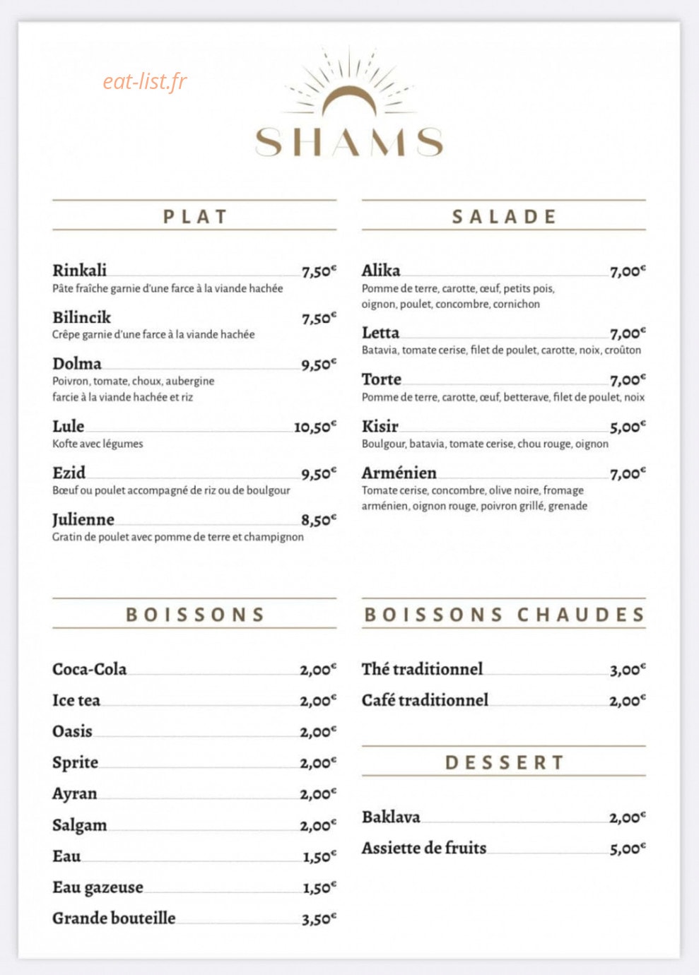 Shams — carte page 1