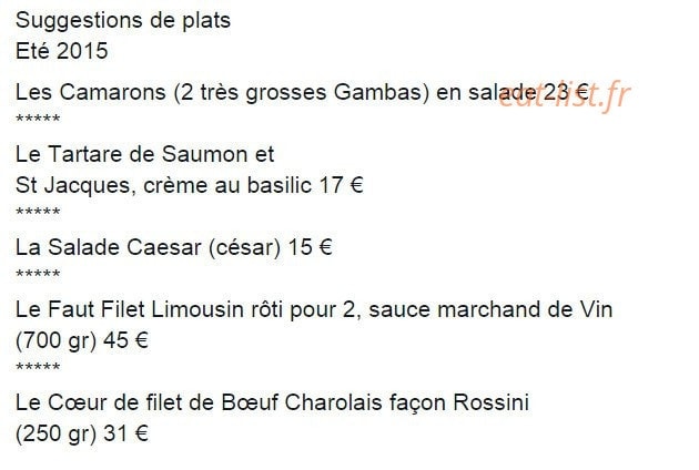 La Gourmandière — carte page 1